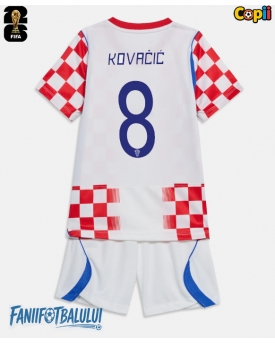 Croația Mateo Kovacic #8 Echipament de Fotbal Replică Mondial 2026 Copii Acasa (+ Șorturi)